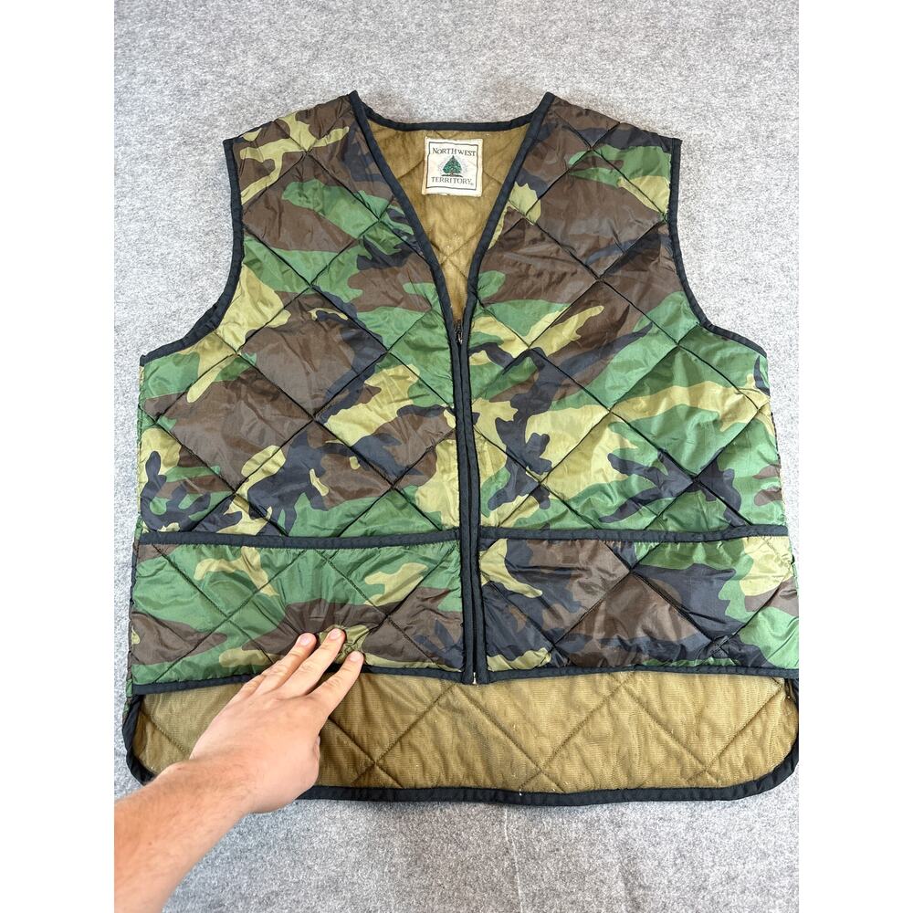 VINTAGE Northwest Territory Vest Mens XL Camo Quilted Hunting Outdoor Workwear - Picture 1 of 5